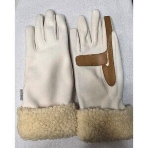 Isotoner Beige Fur Gloves sz S/M